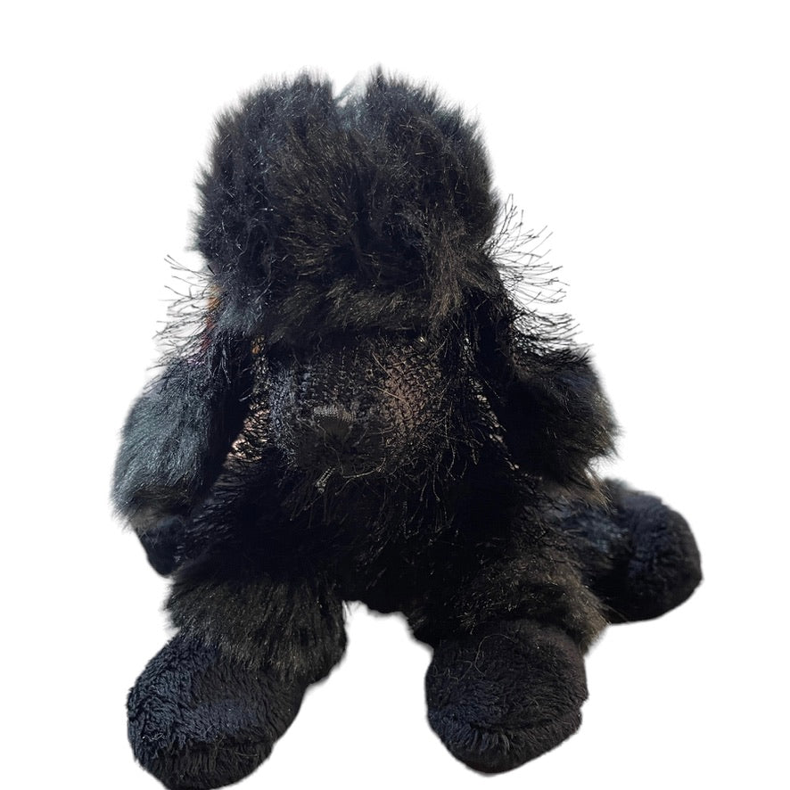 Ganz Webkinz 9" Black Poodle Shaggy Coat & Traditional Cut, No Code Realistic, EUC