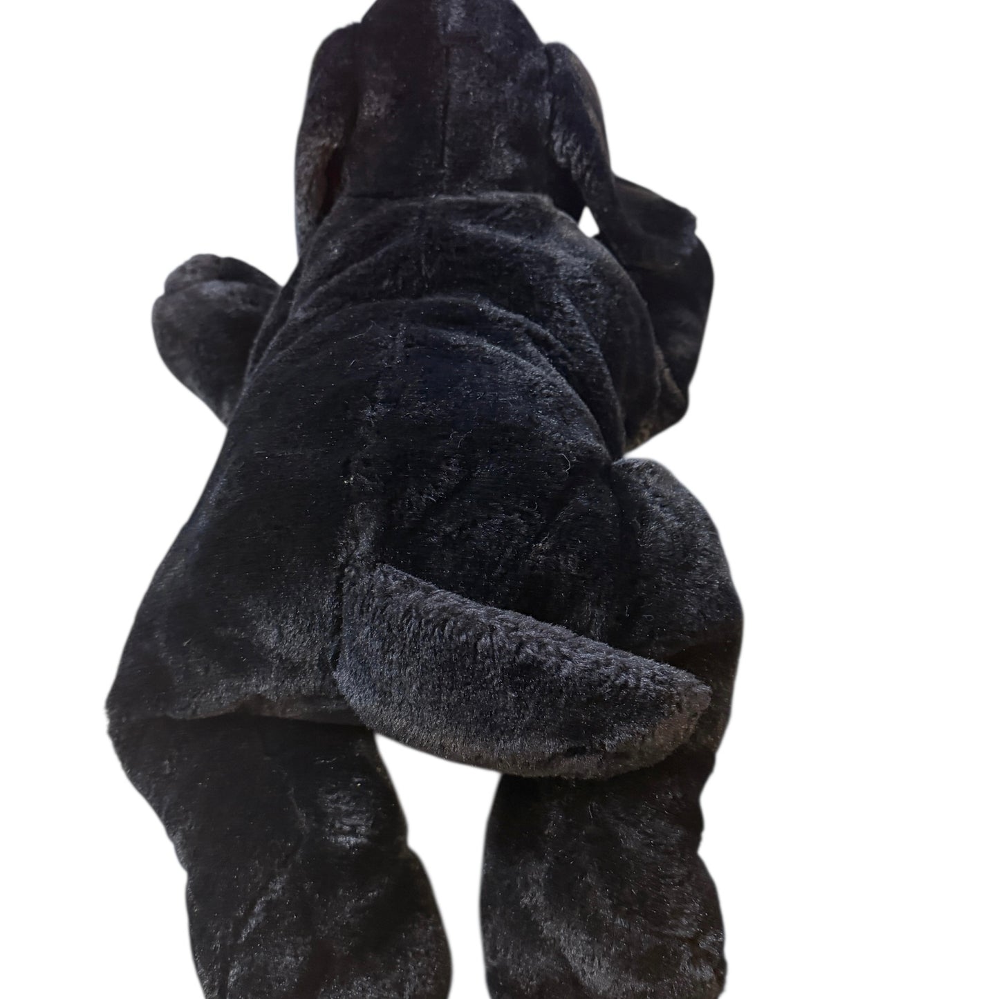 22" Labrador Retriever Plush Stuffed Animal Toy, Sleek Black Coat, Shiny Glass Eyes, EUC