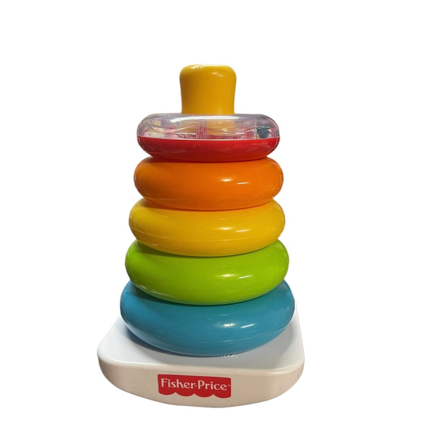 Fisher-Price Classic Rock-A Stack Toy Encourages Eye Hand Coordination & Colour Identification