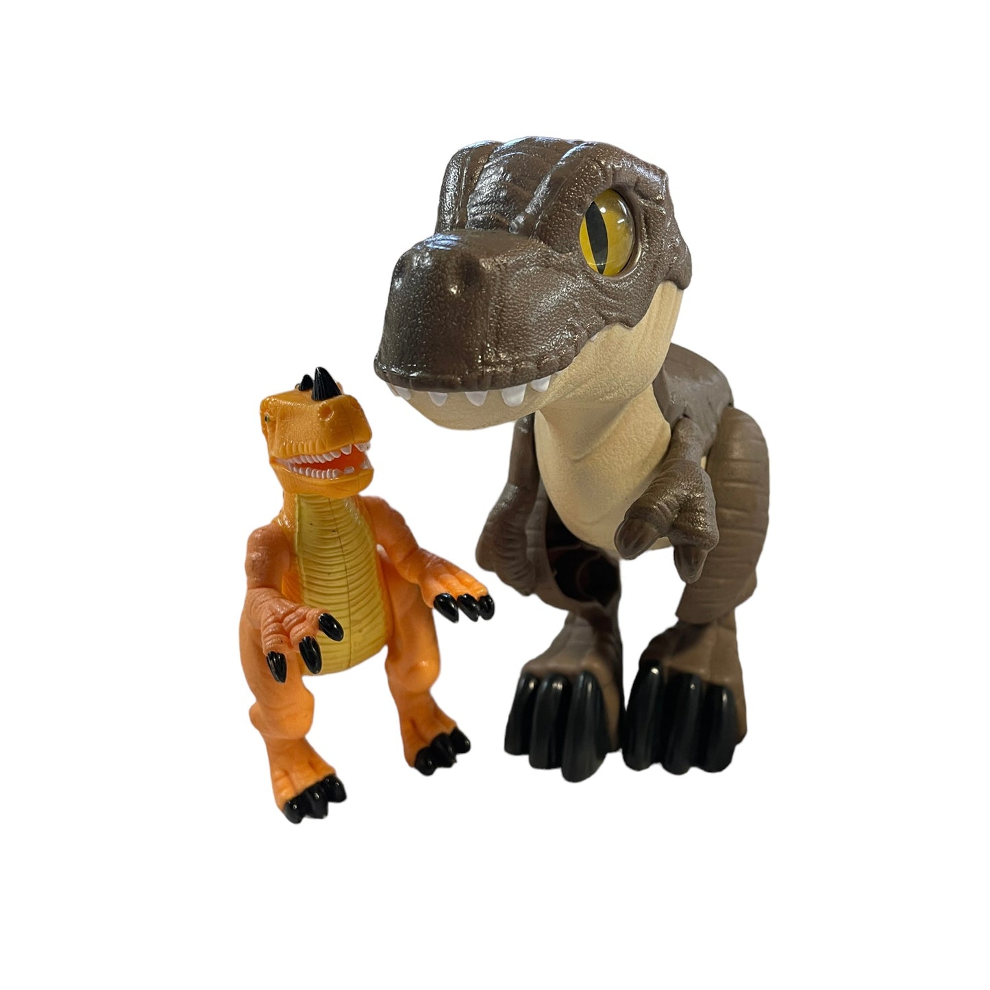 Fisher-PricIe Imaginex Ceratosaurus Orange Horned Dinosaur & Jurassic World T-Rex Dino Attack