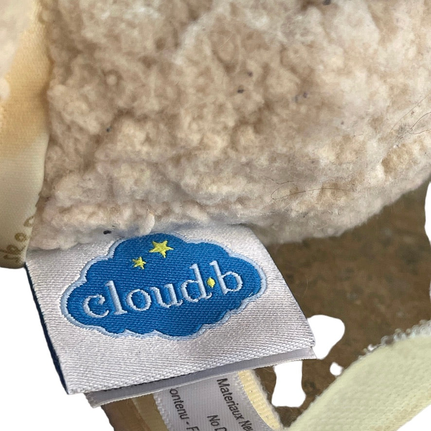 Cloud B 8" Sleep Sheep, 'On the Go' Natural Sherpa Coat, 4 Settings Soothing Sound