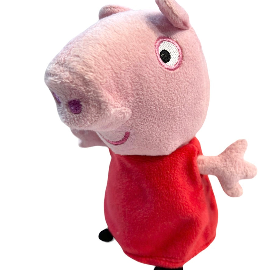 Snorting Peppa Pig 7.5" Plush with Embroidered Face & Red Jumper, GUC- Working