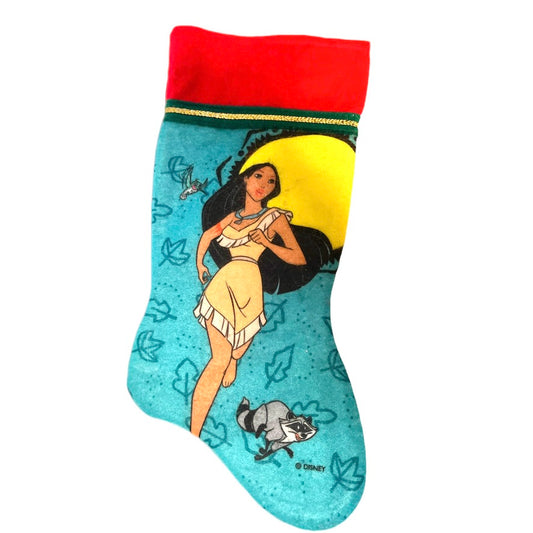 Disney Pocahontas 15" Felt Christmas Stocking, Turquoise, Hard to Find GUC