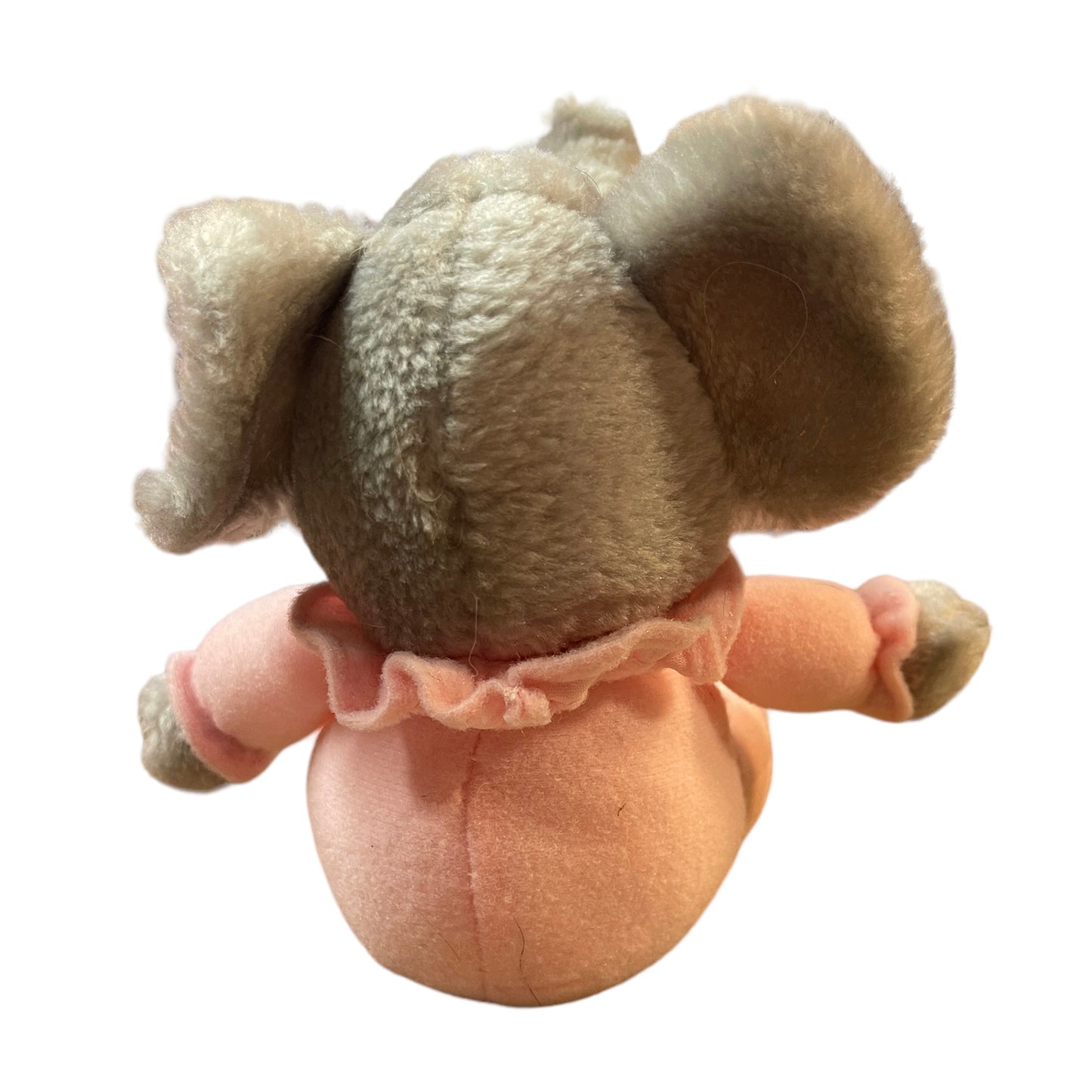 Russ-BerriePink Pyjama Grey Elephant Rattle Soft Stuffed 6" Plush Baby Toy