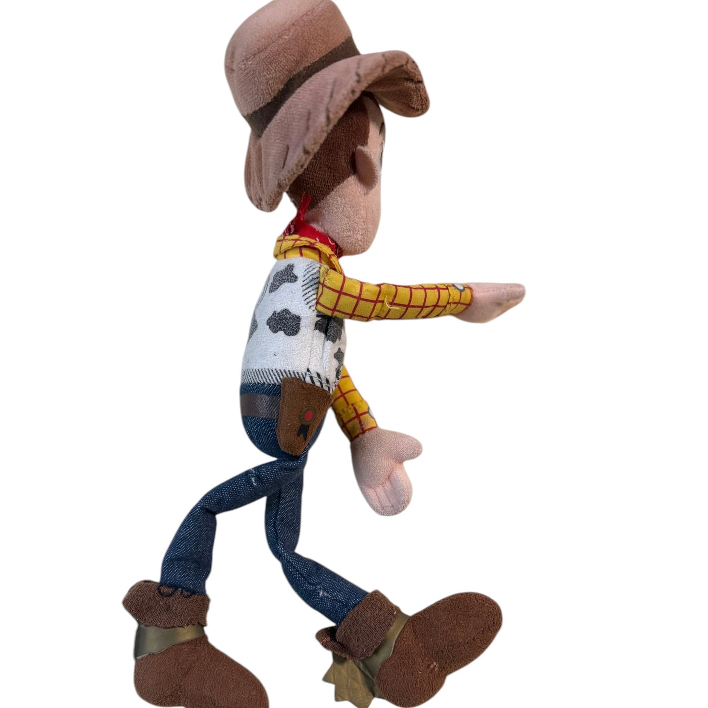 Toy Story 12" Woody Plush Doll Embroidered Face, Hat, Spurs & Holster, Preowned in GUC