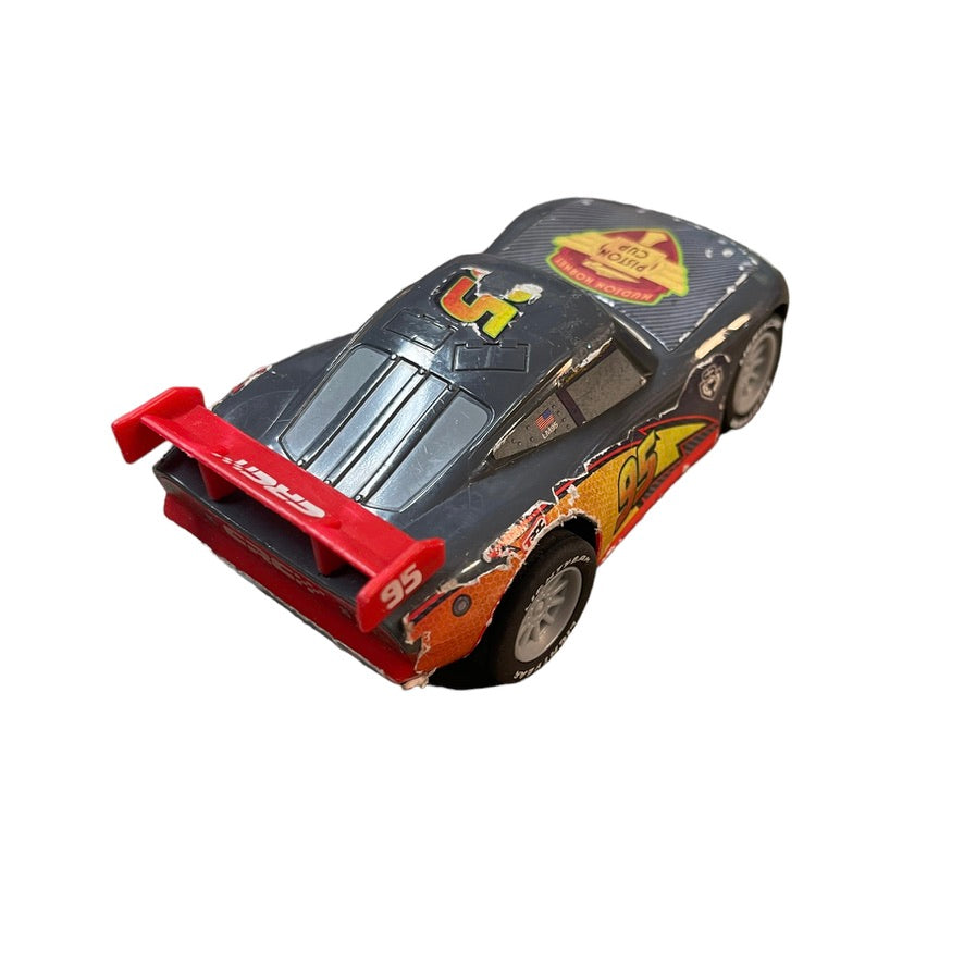 Disney Pixar Lightening McQueen Charcoal Pullback Racer in GUC