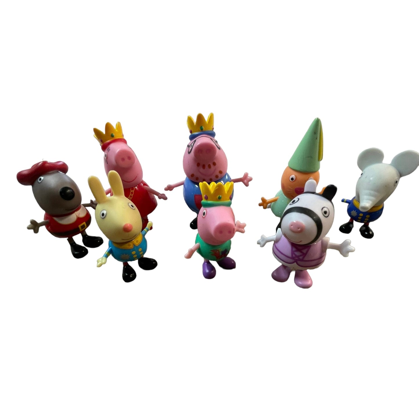 Princess Peppa's Royal Court 8/10 Poseable Figurines in GUC TAoys/CakeToppers