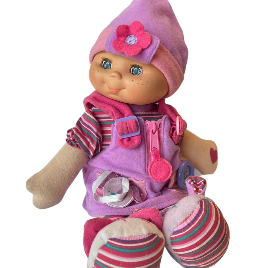 2006 Mothercare Cititoy Baby Activity Doll Interactive Learn to Dress , Blue Sparkly Eyes, Freckles