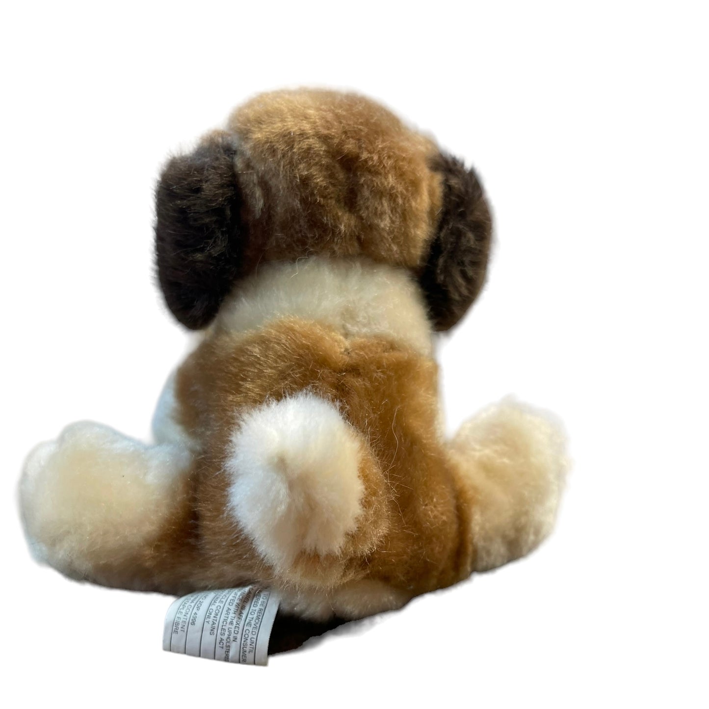 Tiny St. Bernard Plush, 5" Cream/Beige/ Brown Stuffed Toy Realistic.