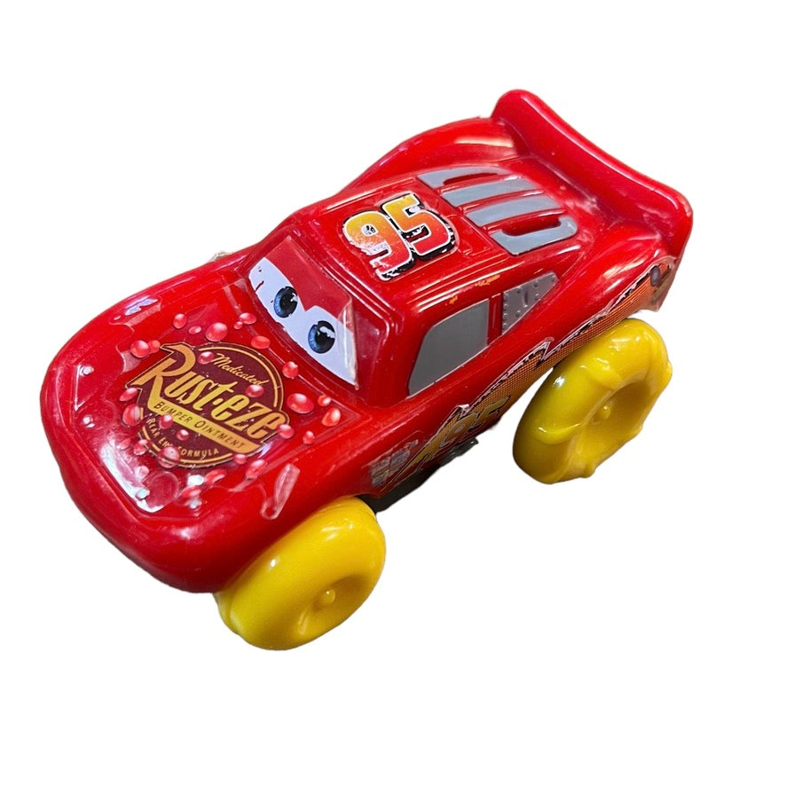 Disney Pixar Cars Yellow Hydro Wheels Lightening McQueen Pull Back Splash Racer