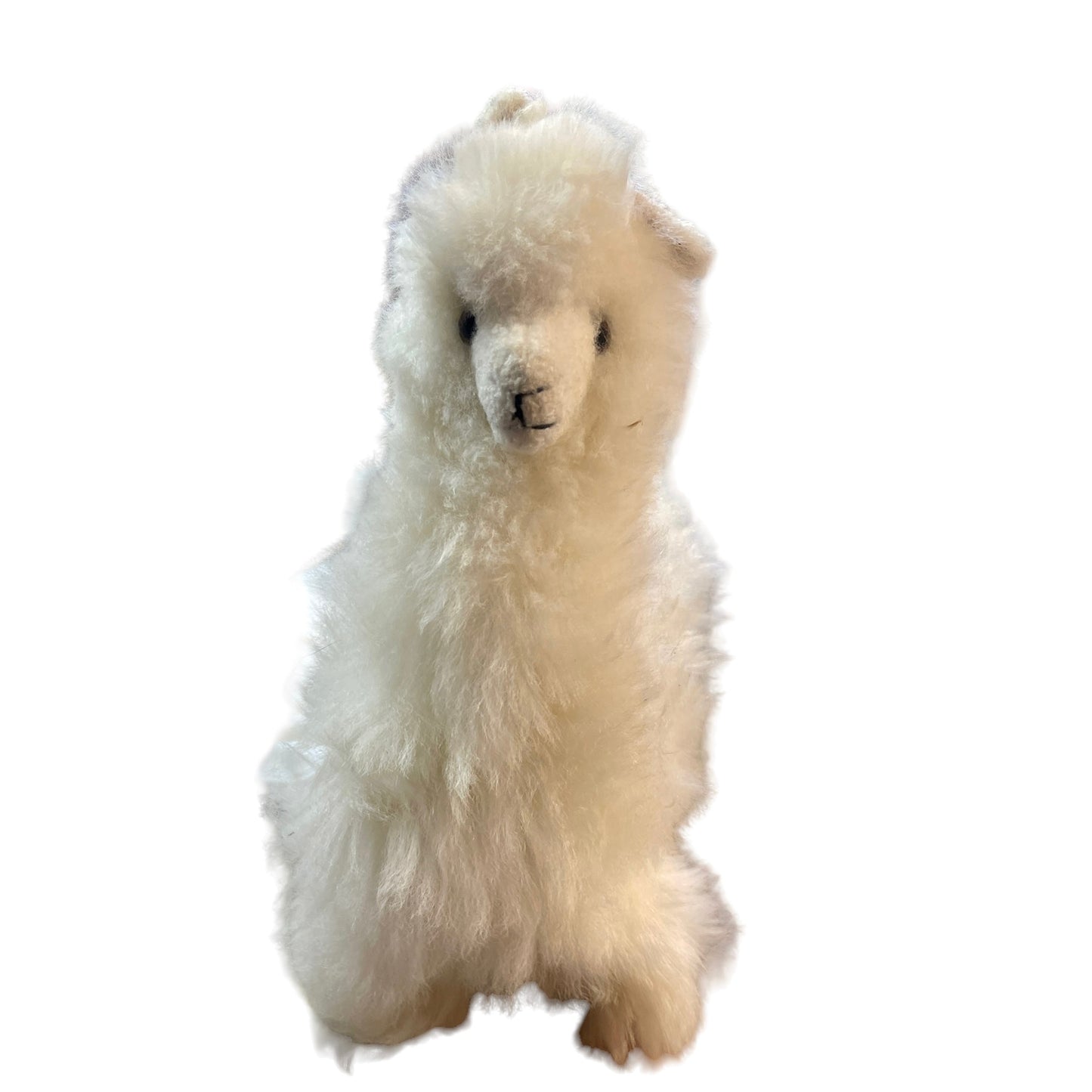 Incredibly Soft 11" Realistic Alpaca Stuffed Animal Toy with Posable Legs in EUC