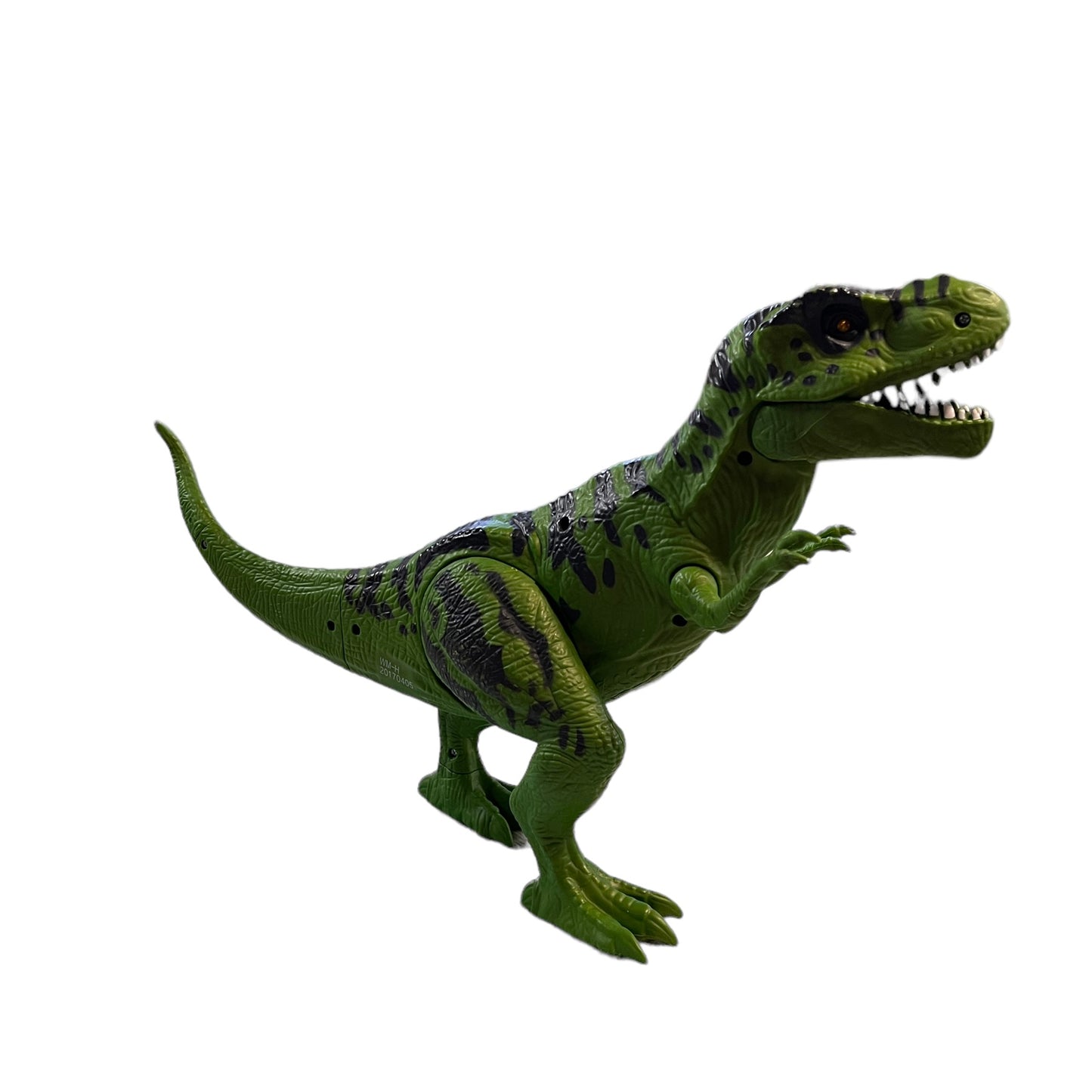 Roaring Jurassic ParkT-Rex Toy Dinosaur, Eyes Glow Red when Activated Good Preowned Working Condition