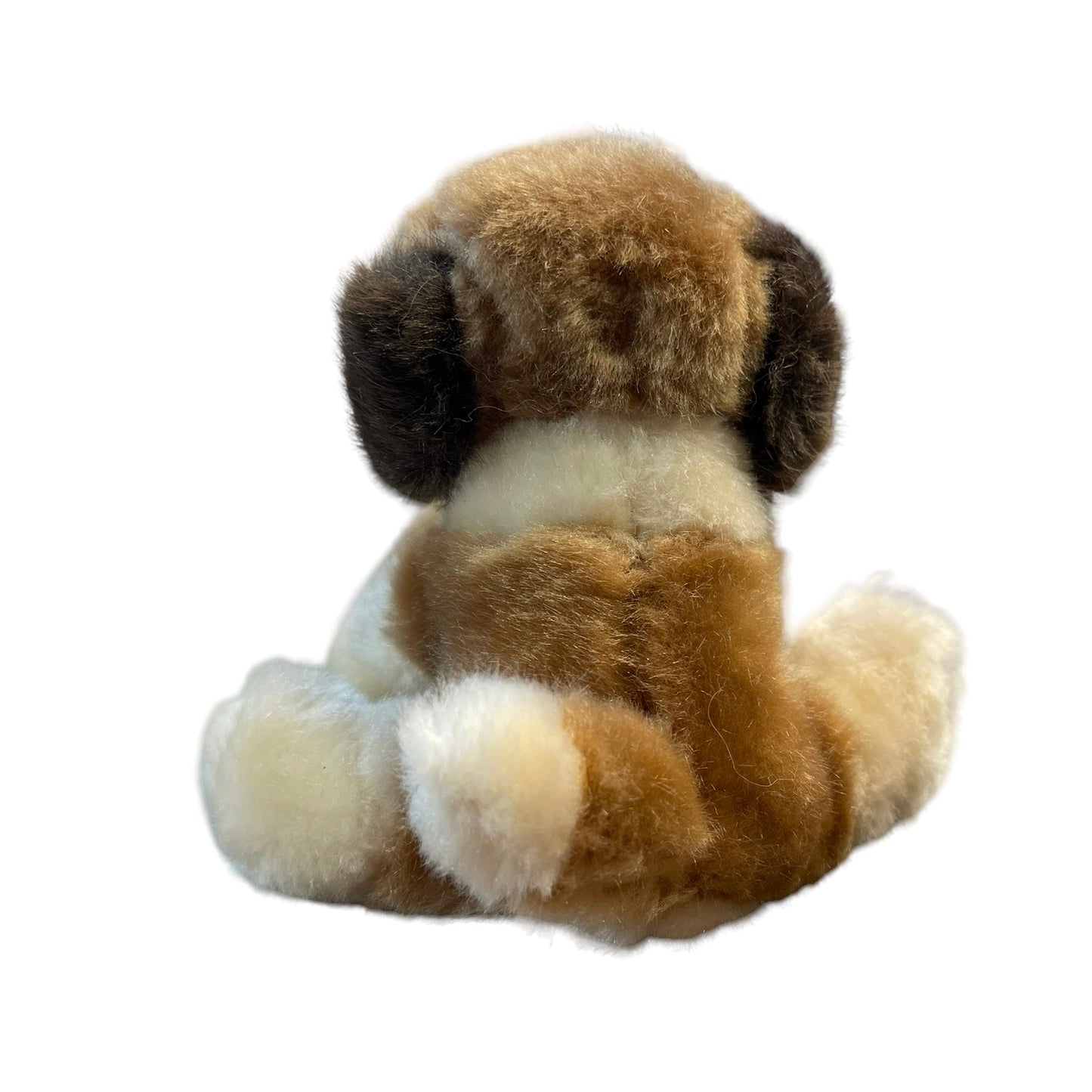 Tiny St. Bernard Plush, 5" Cream/Beige/ Brown Stuffed Toy Realistic.