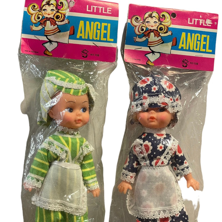 Little Angel Dolls, Sealed in Bags, Made in Hong Kong in Excellent Preowned Condition