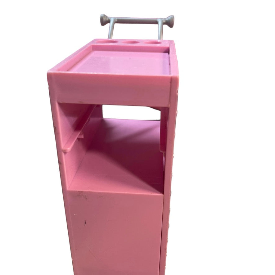 Barbie Dollhouse Stewardess Flight Attendant Stewardess Flight Attendant Pink Serving Cart