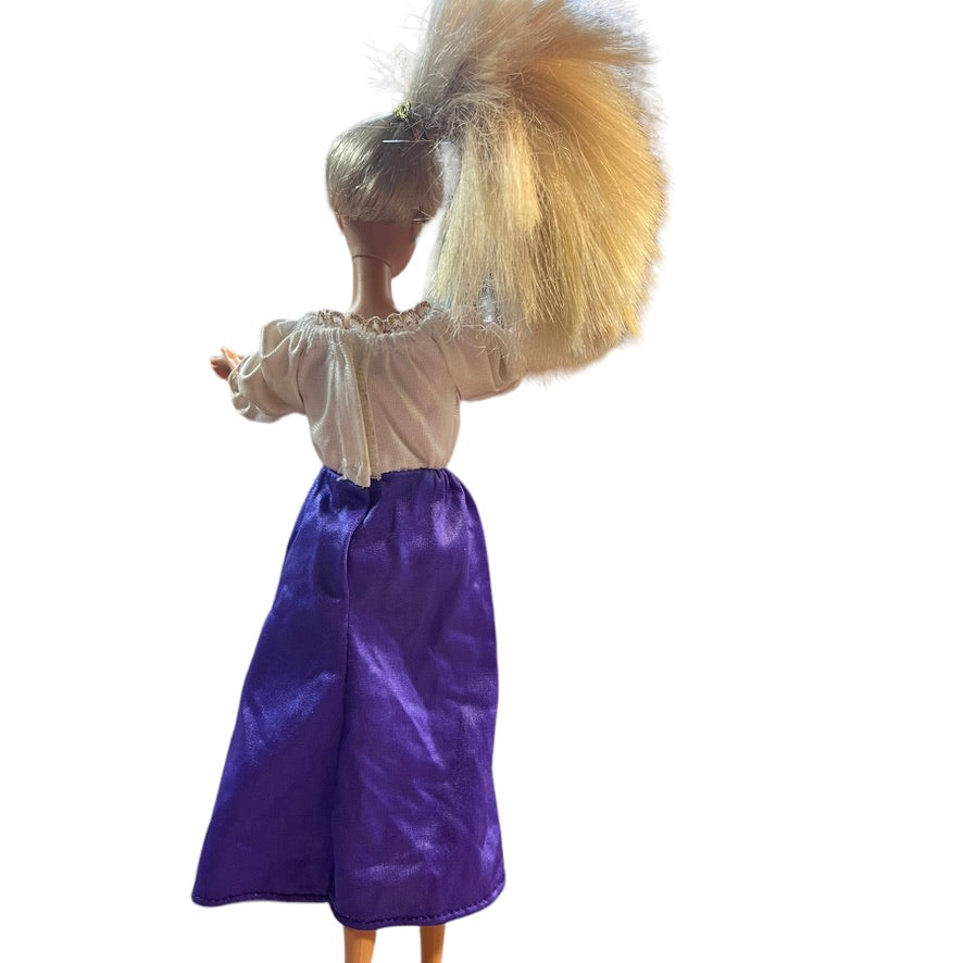 Vintager Barbie in Peasant Blouse, Silky Skirt, Blond & Blue eyed. Good Played With Condition