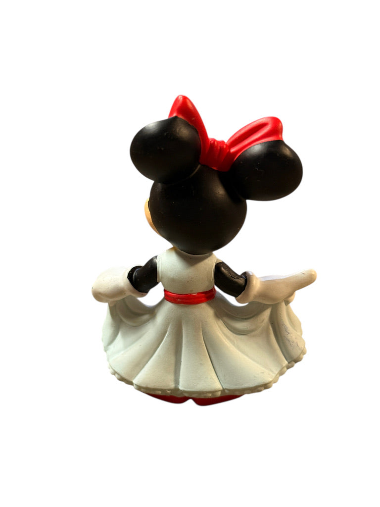 Walt Disney Parks Minnie Mouse 3.5" Happy Meal Toy, 2005, Vinyl in Blue Dress & Red Bow