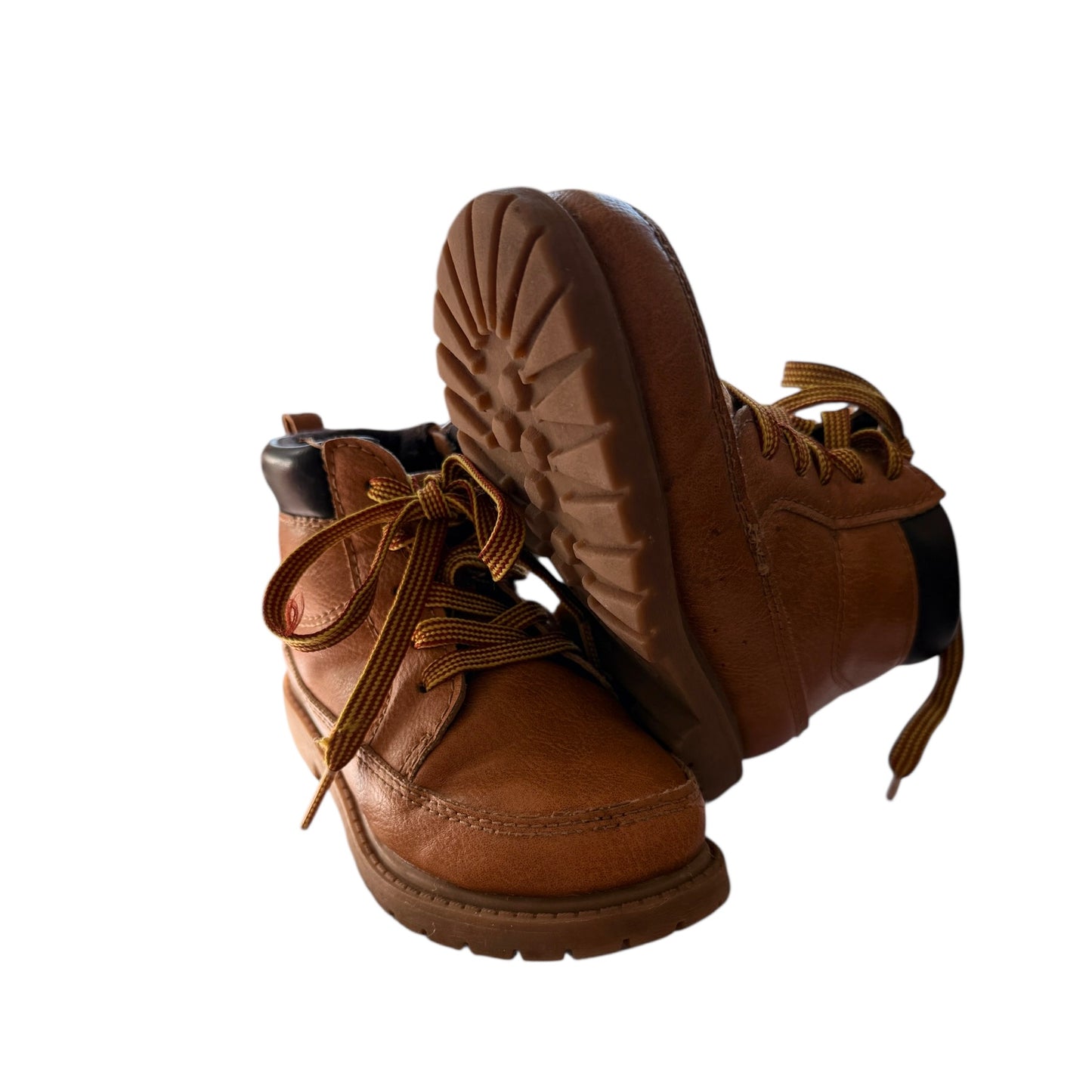 Carter's Brown Hiking Boots with Laces & Side Zippers, Size 9 , in Good Preowned Condition