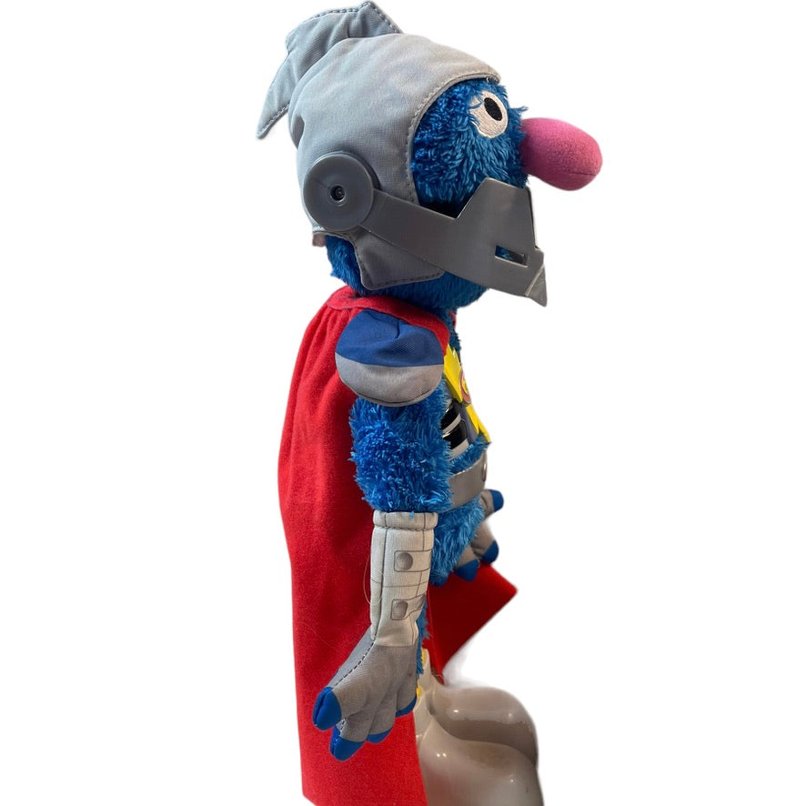 Sesame Street Flying Super Grover 2.0 Hasbro Talking Plush in Good Wor ...