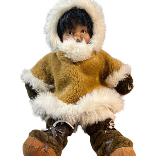 Kipmik, 'Kimmie' Doll in Traditional Inuit Dress with Removable Parka and detailed Mukluks