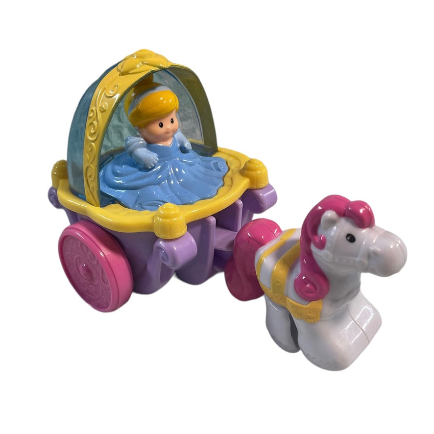 Little People Disney Princess Klip Klop Cinderella Coach Carriage in Very Good Preowned Condition