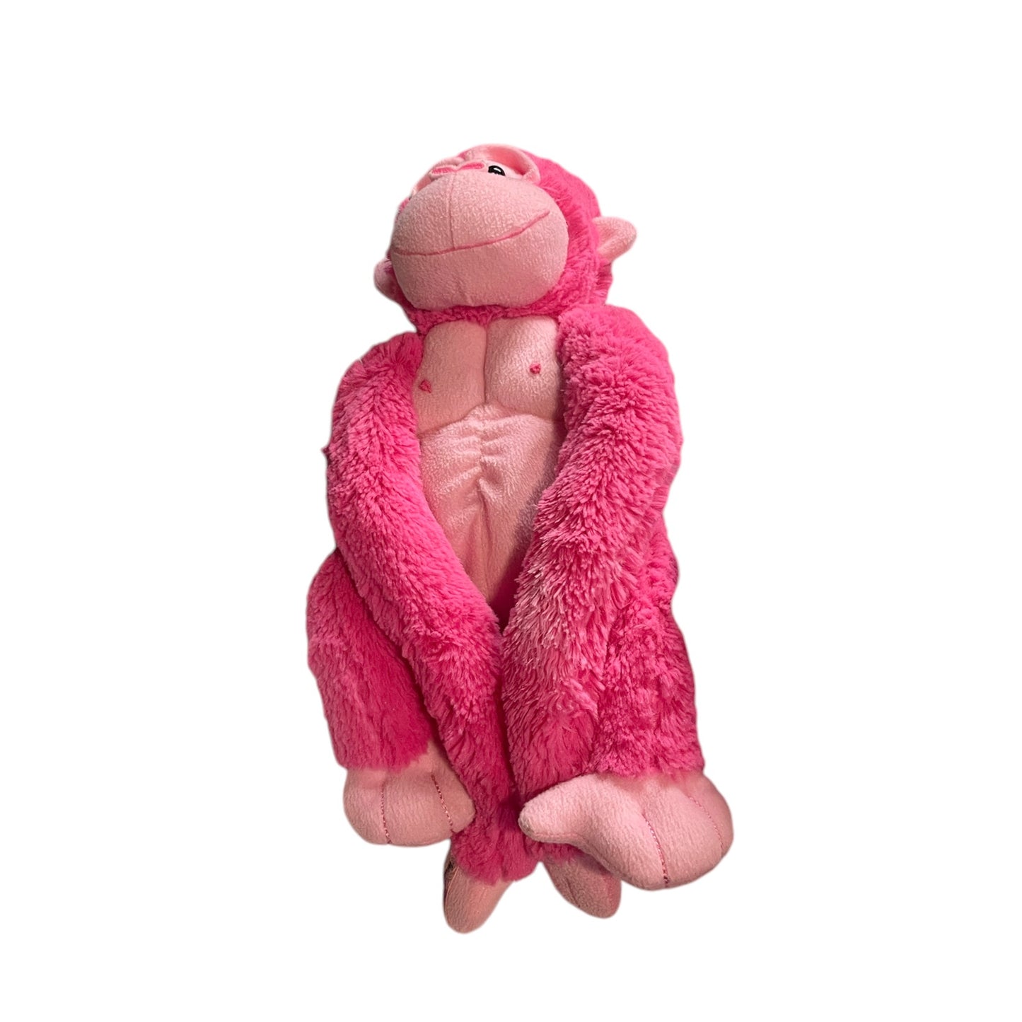 Animal Alley 14" Hot Pink Hanging Gorilla/Ape Stuffed Animal Plush, Long Arms- Hook& Loop