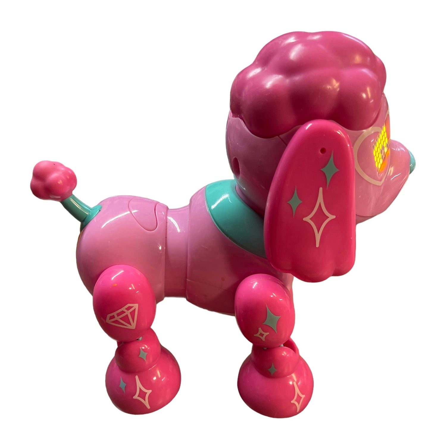 Zoomer Zuppies Pink Poodle Interactive Robot Toy, Sniffs, Barks. Whimpers  & Growls Eyes Light Display