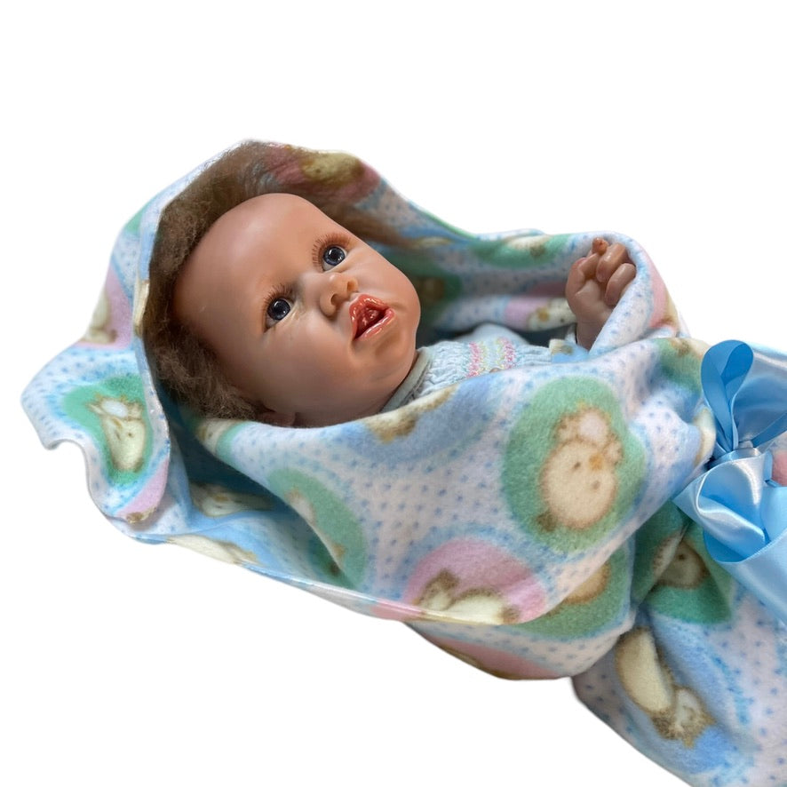 Reborn Baby 22" Anatomically Correct Newborn Baby Girl ,Classic Smocked Nightie, Cozy Fleece Blanket