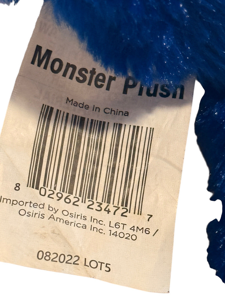 Monster Plush, Huge Eyes, Embroidered Teeth & Sticky Hands for Hanging! So Cute!