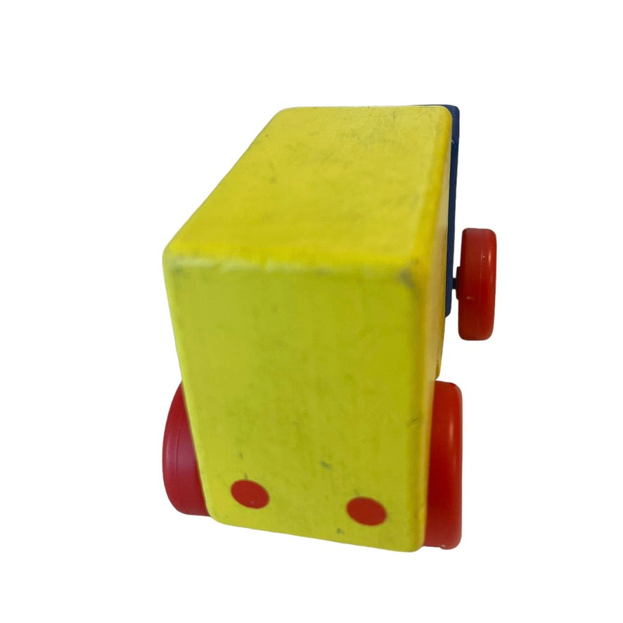 Vintage Wooden Truck, Well Made Wooden Truck in Bright Primary Colours