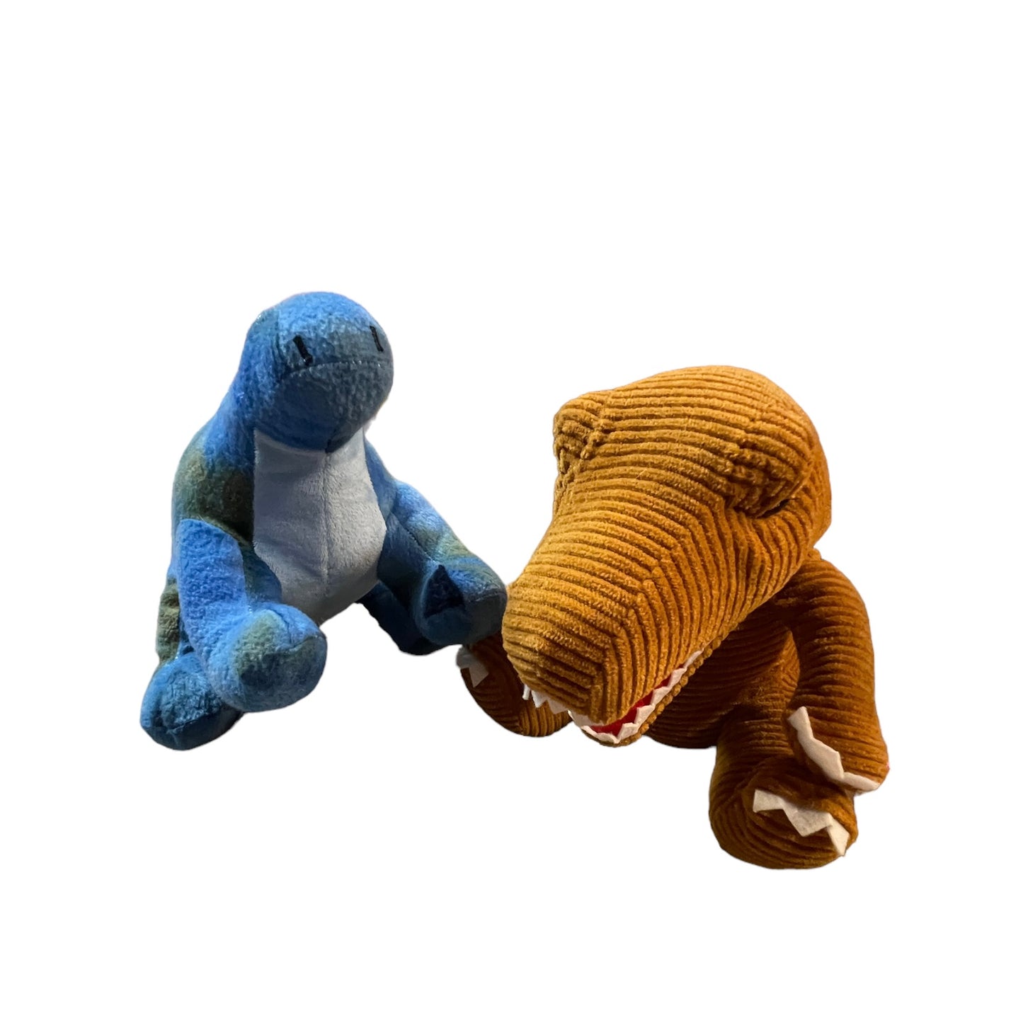 Kid's Connect 14" Blue Stegasaurus, 9" Corduroy Plush Soft Toy T-Rex in GUC