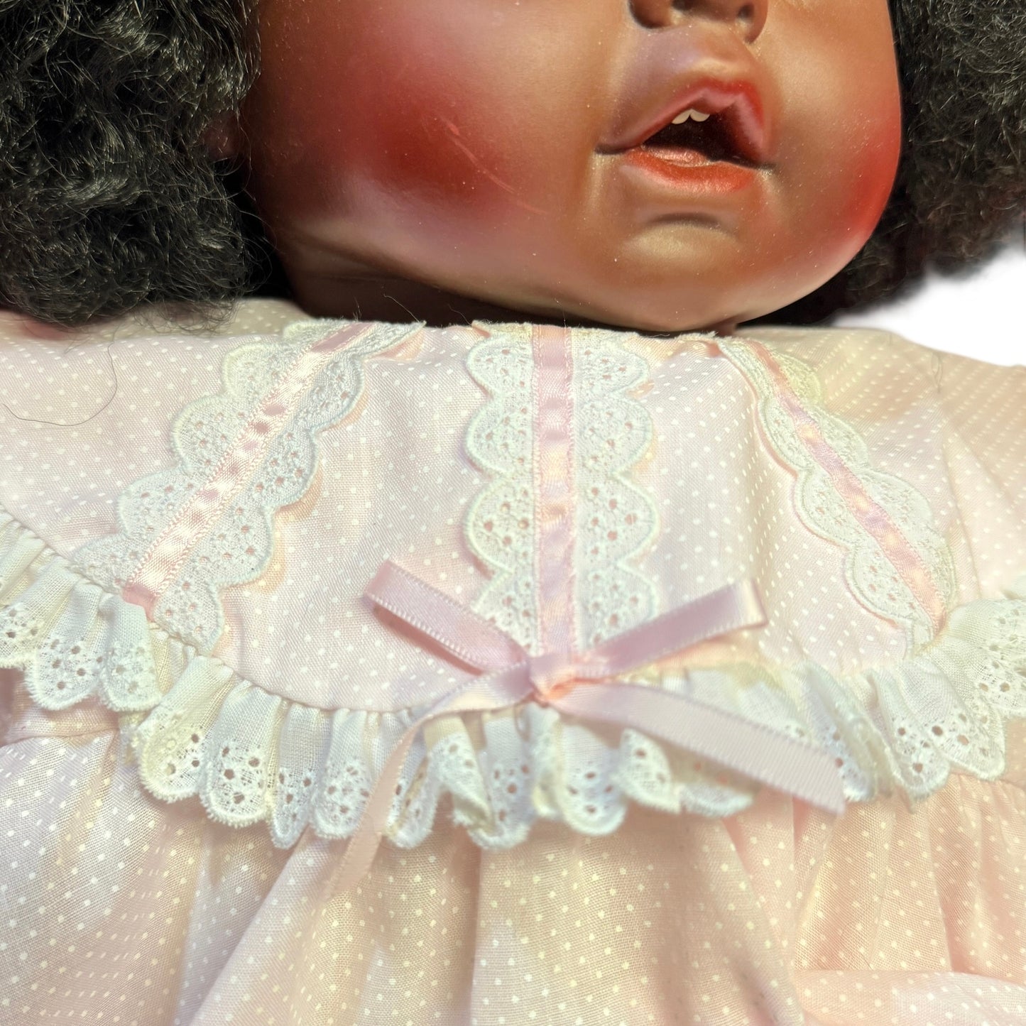 Exquisitely Made Black 24"Toddler Doll, Big Brown Eyes, Ultra Black Curly Hair, Adorable!