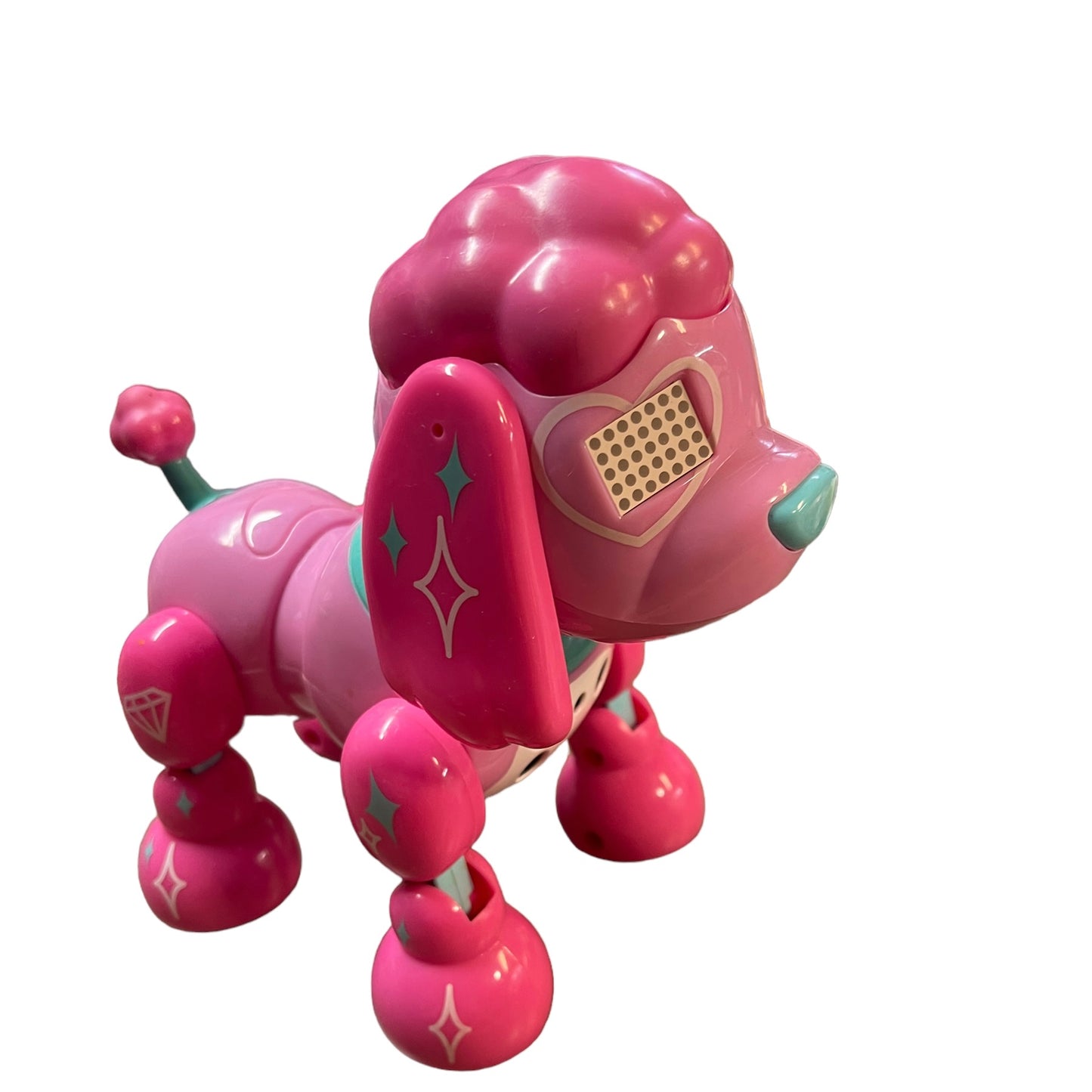 Zoomer Zuppies Pink Poodle Interactive Robot Toy, Sniffs, Barks. Whimpers  & Growls Eyes Light Display