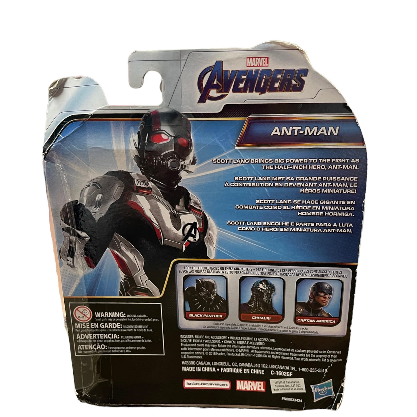 Marvel Avengers, 'Ant Man' by Hasbro, Preowned in Package