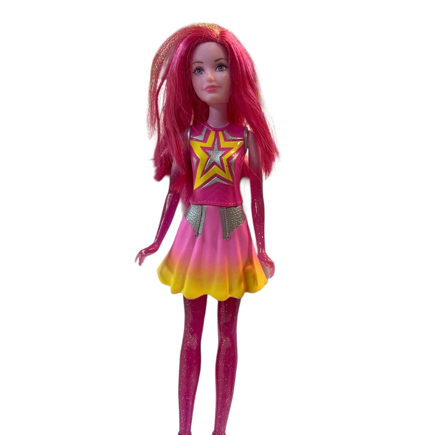 Barbie Star Light Adventure Pink Space Galaxy Doll Glittery Arms & Legs Mattel 2015