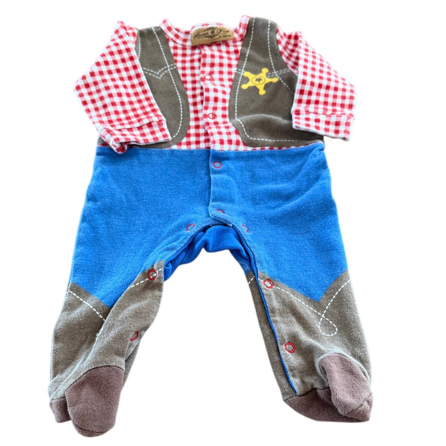 Honour & Pride Preowned Cowboy Themed  Baby Sleeper 0-3 m  Soft , Cozy and so Cute!