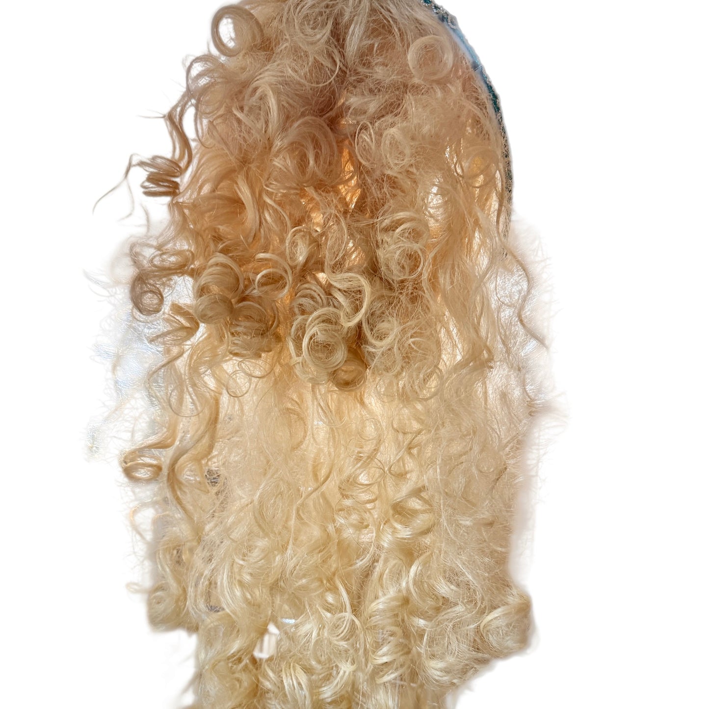 Mermaid Wig, Long Luxurious Platinum Curls & Jewelled , Embellished Headpiece  in GUC