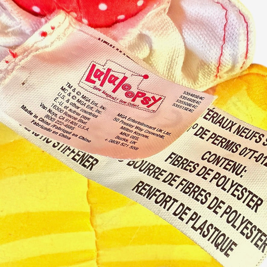 LalalooPsY Spot Splatter & Splash Dolly, 9", Button Eyes, Yellow Hair, Stitched Features GUC