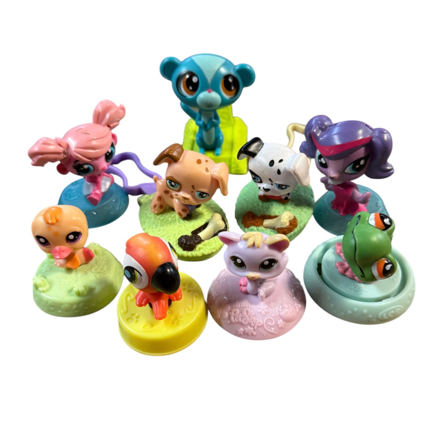 Littlest Pet Shop Mixed Lot of 11 Hasbro Happy Meal Toys in Excellent Preowned Condition. So Sweet!