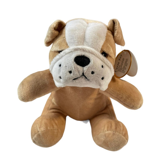 Bulldog Plush Puppy Stuffed Animal 6" Realistic Curto Toy 9" in GUC