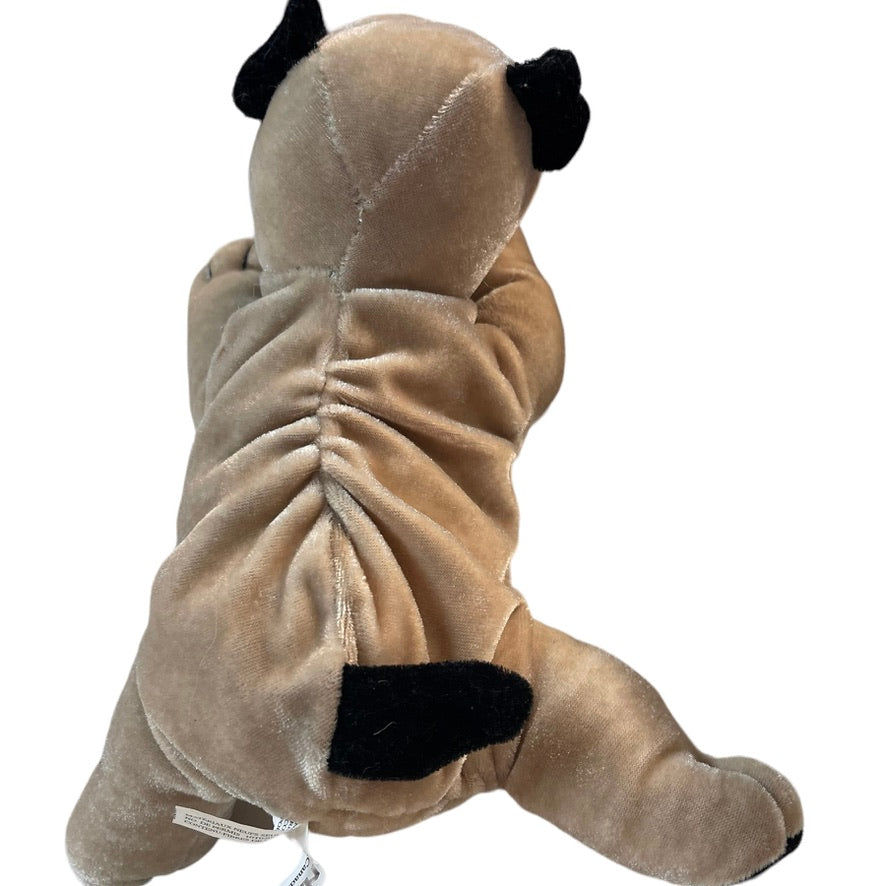 Ganz Realistic 8" Pug Plush in Tan & Black GUC