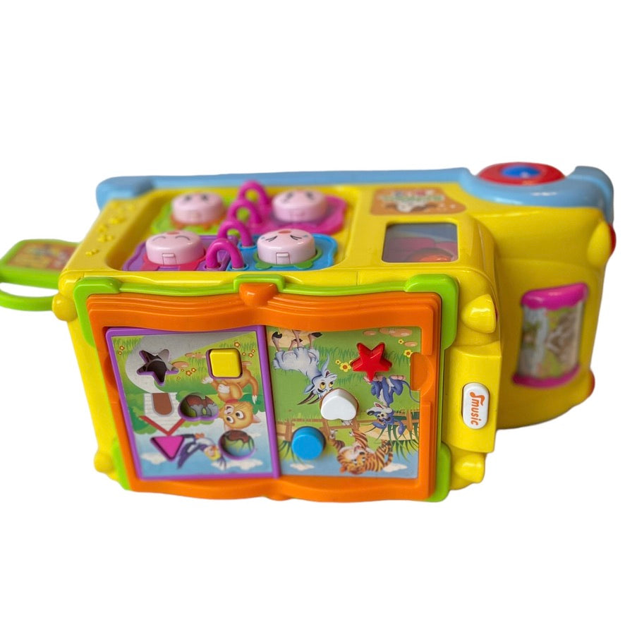 Huile/Hola Toys Baby Bump& Go  School Bus Toy with Lights, Sounds and Music