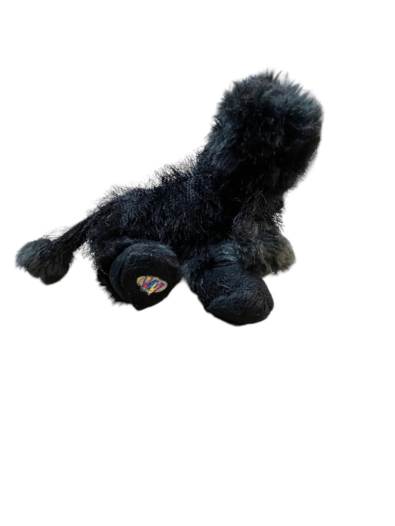 Ganz Webkinz 9" Black Poodle Shaggy Coat & Traditional Cut, No Code Realistic, EUC