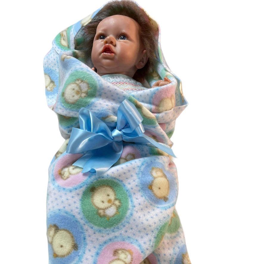 Reborn Baby 22" Anatomically Correct Newborn Baby Girl ,Classic Smocked Nightie, Cozy Fleece Blanket