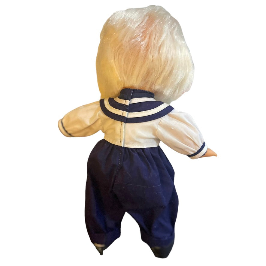 Gigo Toys Vintage 'Boy' Twin Baby Doll Platinum Hair, Sailor Suit, So Cute!