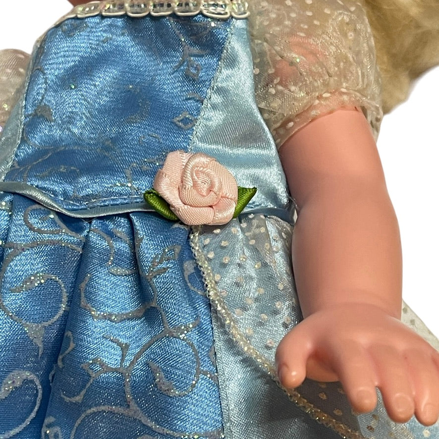 Disney, Jakks Pacific Cinderella 14" Princess Toddler Doll in Original Sparkly Blue Dress, So Pretty!