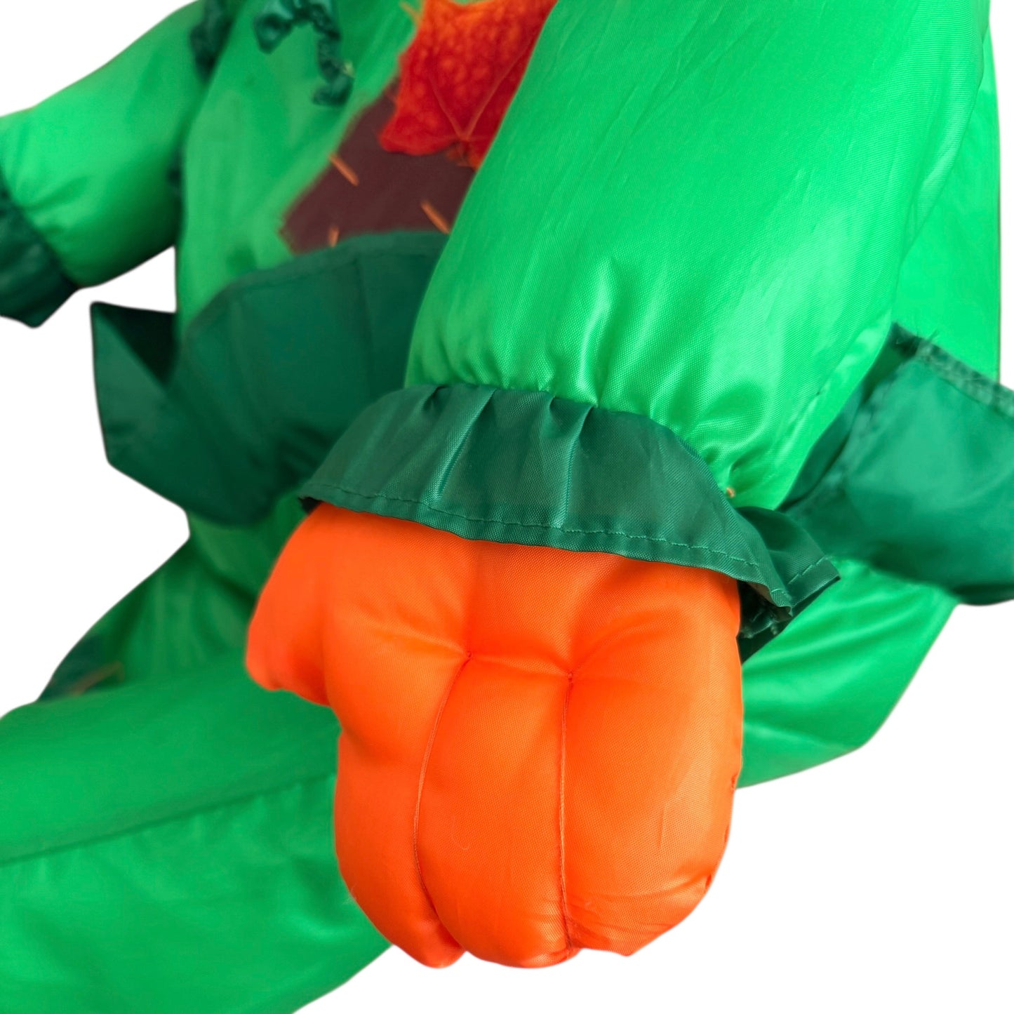 Over Stuffed Nylon Child Sized Figure, Classic Jack-o-Lantern Head &  Green & Orange Body