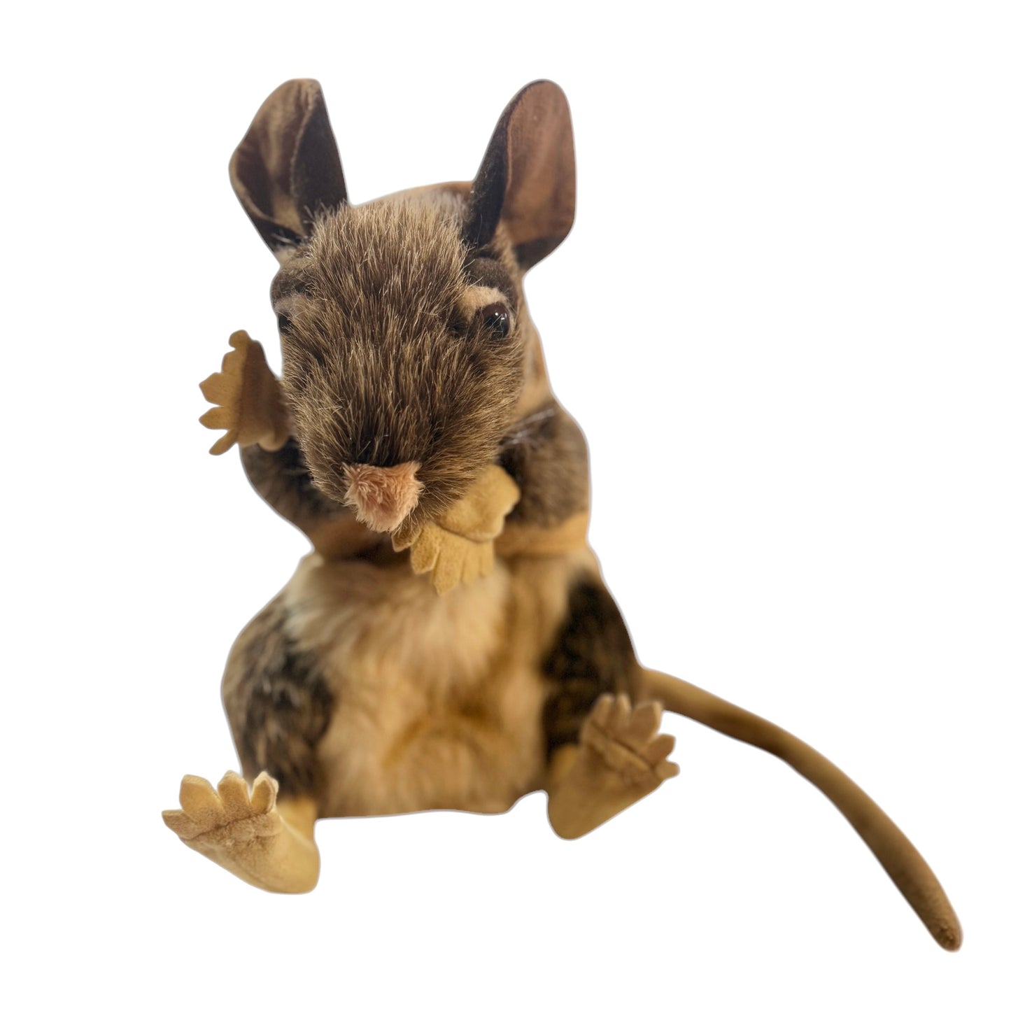 Realistic Folkmanis Pack Rat Hand Puppet with Burlap Sac and Huge Ears & Eyes! So Cute!
