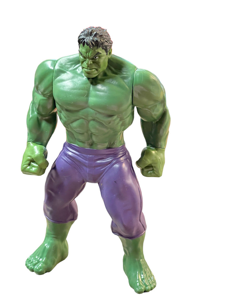 Hasbro Marvel 9.5" Incredible Hulk Plastic Figurine with Moveable Arms in GUC