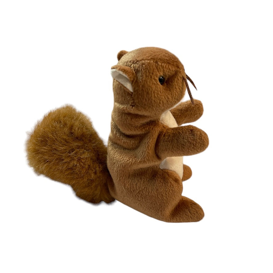 TY Beanie Baby, 'NUTS' the Squirrel Retired 1996, Stuffed Animal Plush 6" Woodland